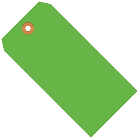 Bsc Preferred 6 1/4 x 3 1/8'' Fluorescent Green 13 Pt. Shipping Tags, 1000PK BUY00015762